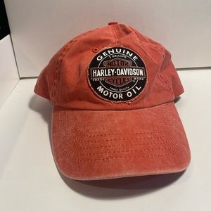 Harley Davidson motorcycle orange one size dad hat
